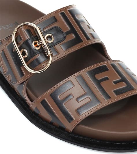 brown fendi sandals|fendi birkenstock style sandals.